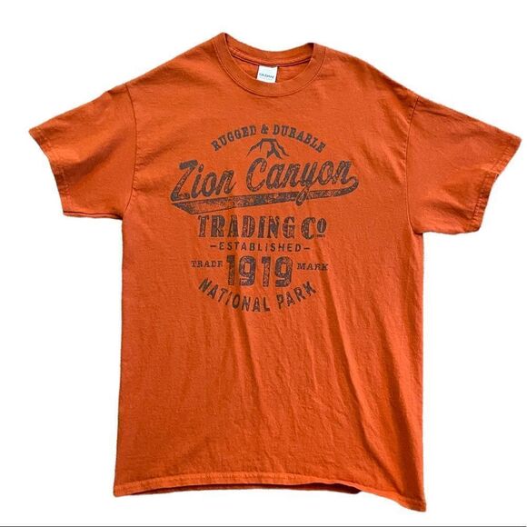 ZION NATIONAL PARK T-SHIRT ORANGE SIZE MEDIUM - Picture 1 of 5